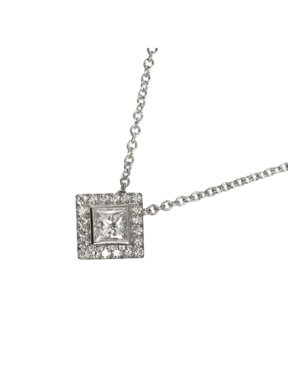 Tiffany & Co Gray Diamond Necklace 41 Platinum
